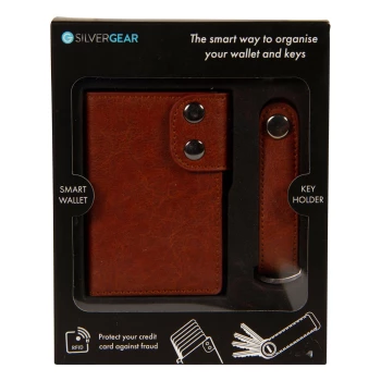 Giftbox Smart card wallet + key holder Brown