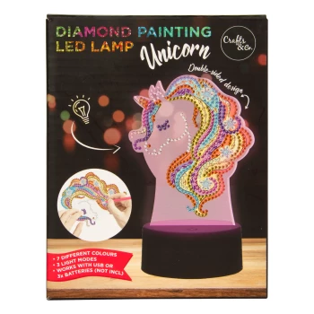 DIY Diamond Painting LED-lamp Eenhoorn
