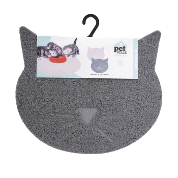 Mat for under the pet food bowl