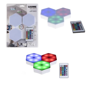 Hexagon LED lights 3 pièces