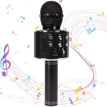 Karaoke-Mikrofon Drahtlos - Schwarz
